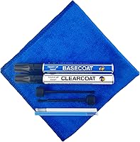 Vista 1 de American Touch Up Paint Exact Match Compatible con Ford Silver Birch Metallic 7052, JP, M7052, M7052A - Brocha para rotulador, capa base y capa