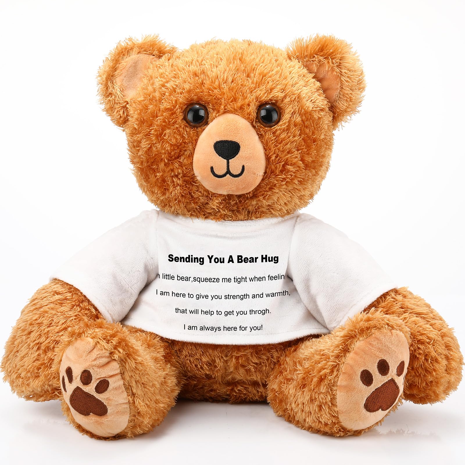 16 Inch Sympathy Bear with Shirt,Comfort Gift for Loss of Loved  One,Celebration of Life,A Bear Hug Gift for Kids,Get Well Soon Stuffed  Animal