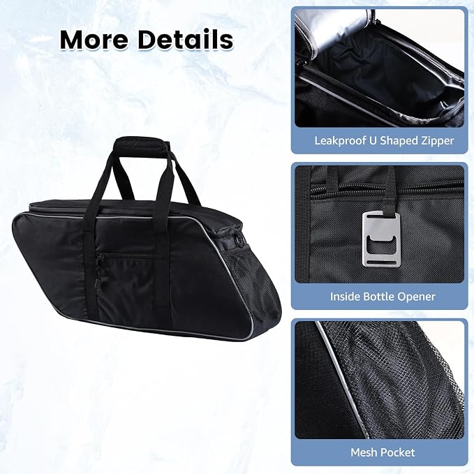 Bolsa de moto térmica rígida para sillas, 18L negra miniatura 2