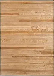 CONSDAN Bancada de bloco de açougueiro, bancada de madeira sólida de bordo cultivado nos EUA, bancada de lavadora/lavanderia, tampo de mesa, polido, pré-acabado com óleo seguro para alimentos, 3,8 cm