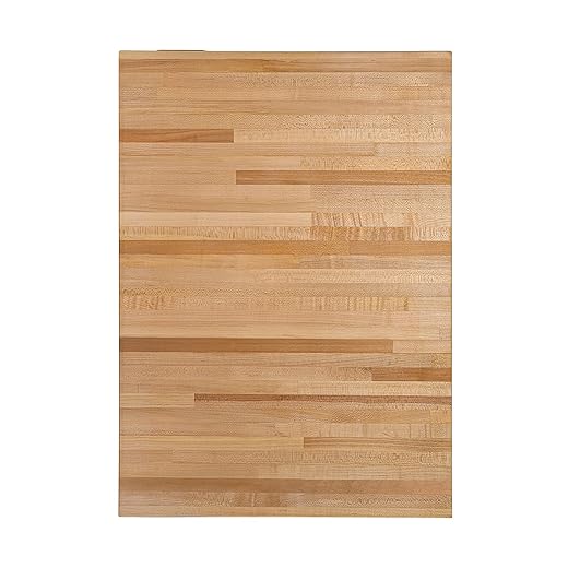 CONSDAN Butcher Block Countertop, 18 x 25 Inches, USA Grown Solid Hard Maple Hardwood, for Kitchen Island, Laundry Room, RV, Camper, Office Desk, Bar Table, Prefinished with Food-Safe Oil, 1.5" Thick