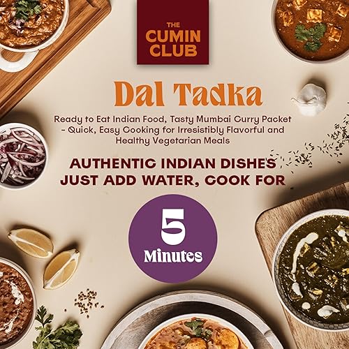 Miniatura 3 de The Cumin Club Comida india cómoda con lentejas ghee y especias  Comidas vegetarianas listas para comer paquete de 5