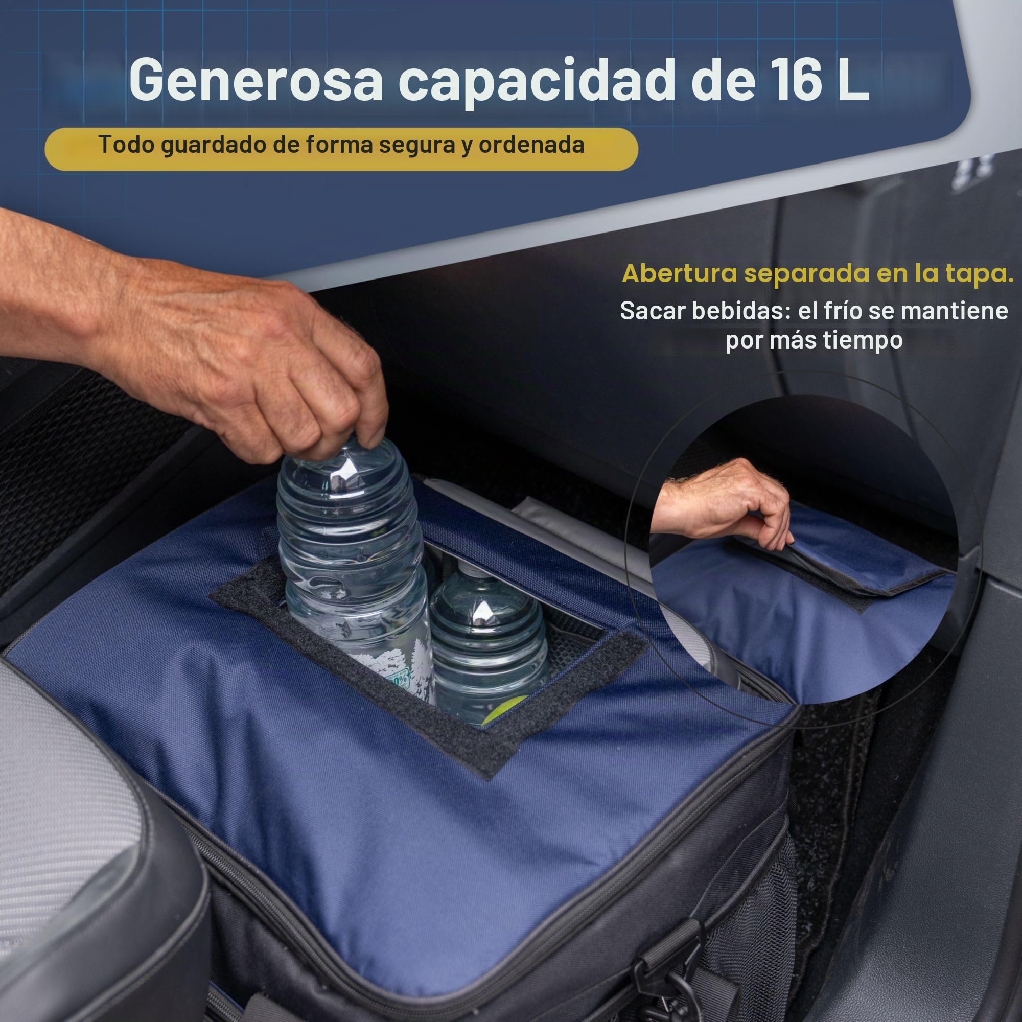 Cartrend Kühltasche, mit 12V KFZ-Anschlusskabel 1,50 m Lang, Verstellbarer Schultergurt, Pflegeleichte Innenbeschichtung, Verschiedene Größen