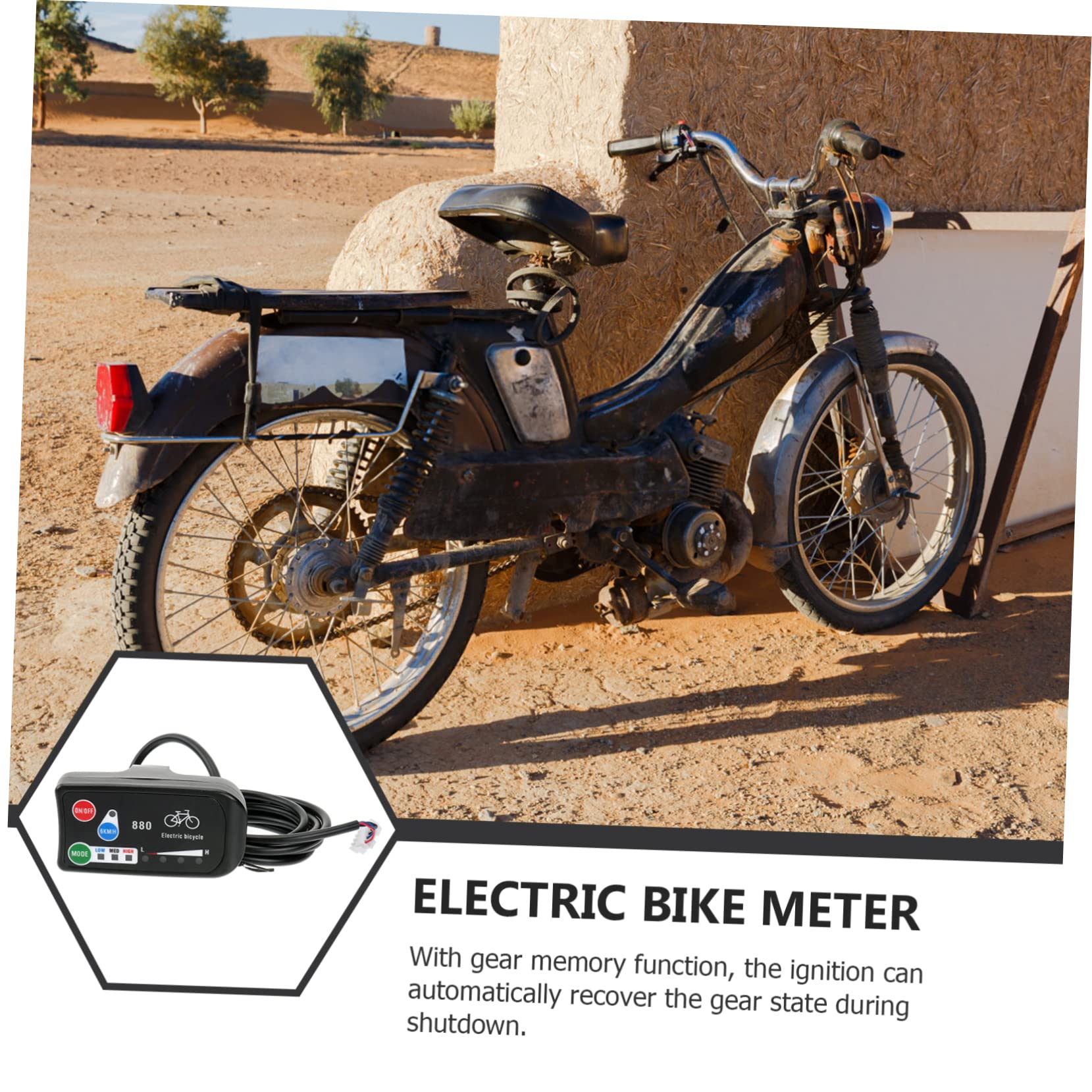 YARNOW 2pezzi Bike Display Panel Controller Per Biciclette Elettriche Facile Installare Resistente e Stabile Accessorio Per Mountain Bike