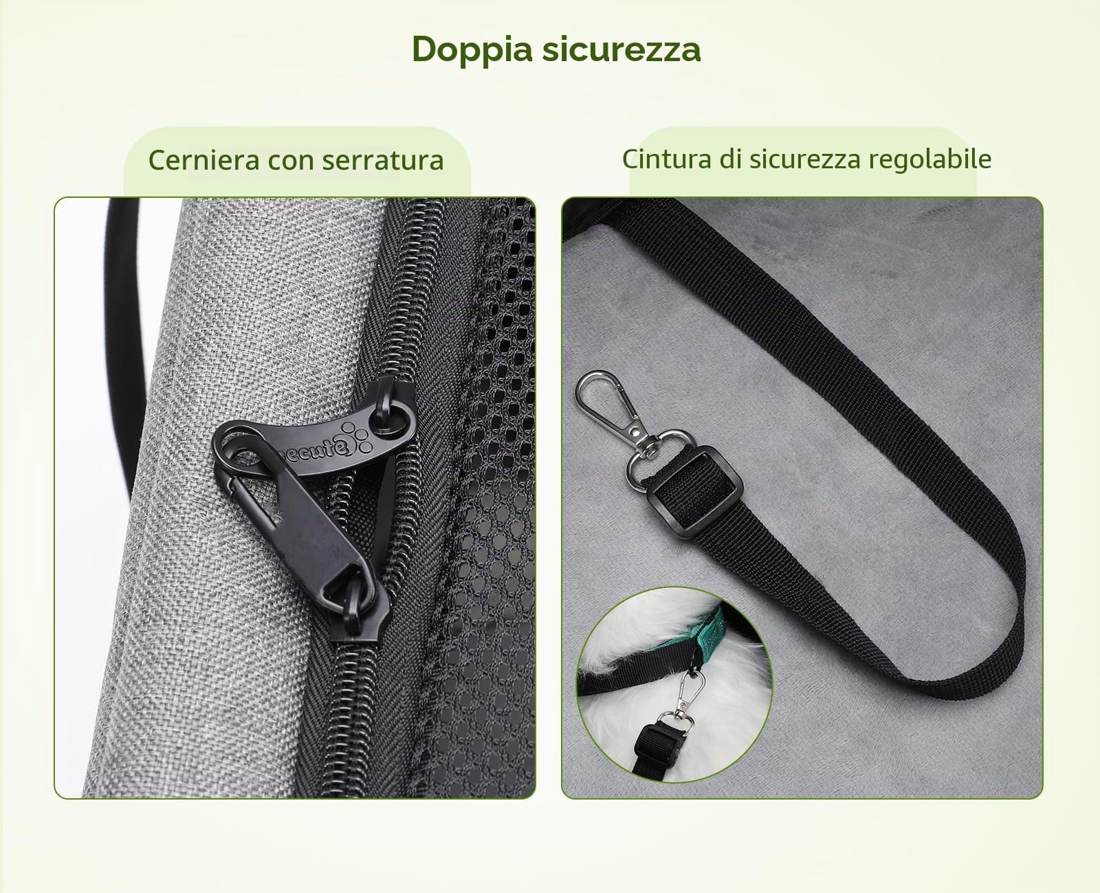 Pecute Trasportino Per Gatti Con Ruote, Trasportino Per Gatti e Cani Con Struttura In Filo D'Acciaio, Trasportino Stabile Per Cani, Borsa Per Animali Domestici E Passeggino, Grigio