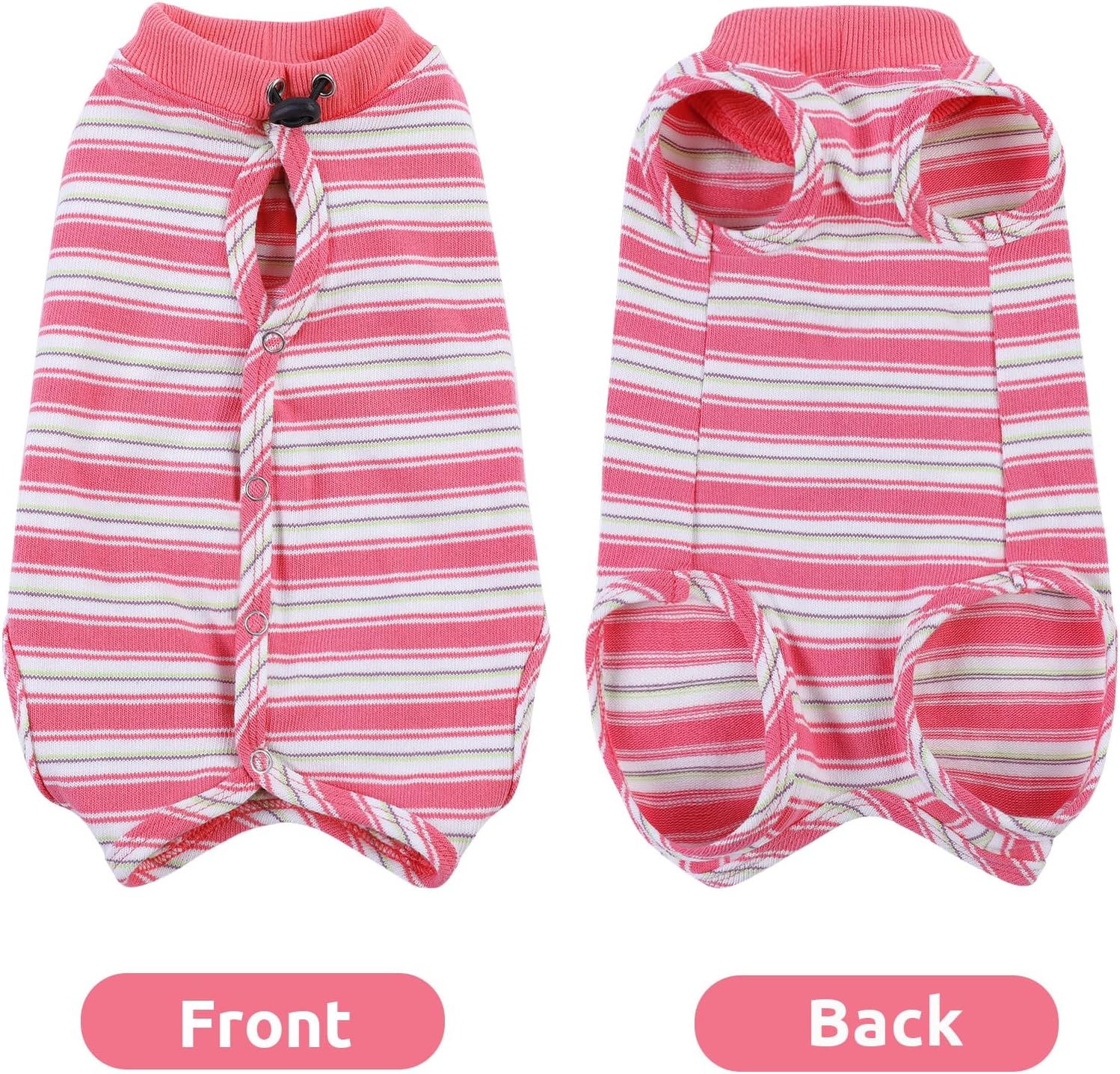 Queenmore Cat Recovery Suit - Post-Surgery Bodysuit, Cone of Shame Alternative for Cats - Anti Licking (Pink, M)