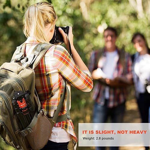 Miniatura 8 de GEEKOTO Trípode magnético de 58 pulgadas, trípode compacto de aleación de aluminio ligero Magsafe con cabeza de bola panorámica de 360 grados,