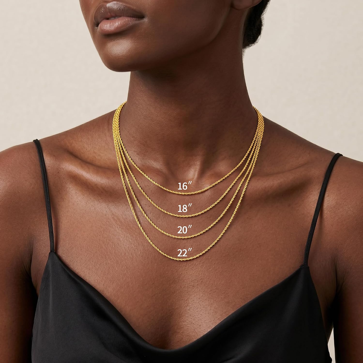 S925 Sterling Silver Chain for Women, 2mm Sterling Silver Rope Chain Necklace Thick Sturdy Colourfast Necklaces Jewelry for Women 16/18/20/22 Inch