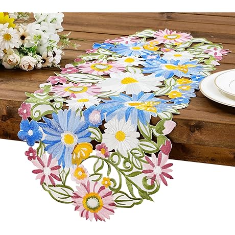 Spring Flower Table Runner: Enhance Your Home with Floral Elegance