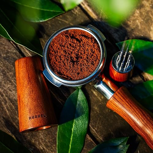 Miniatura 2 de WDT Tool Espresso - Agitador de café espresso profesional - Acero inoxidable 8 agujas 0.014 in - Mango de madera natural tipo aguja - Soporte de