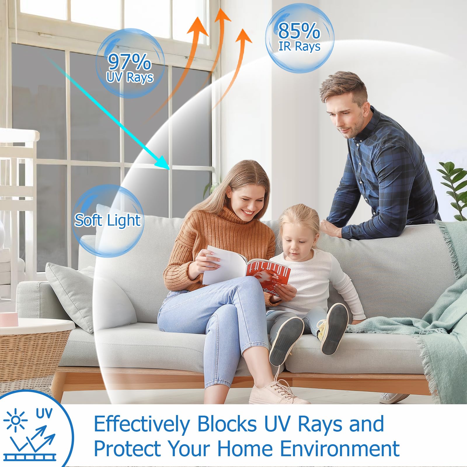 Niviy Pellicola per Vetri Finestre Privacy 90 CM x300 CM Pellicola Specchio Con Raschietto e Taglierino Protezione UV, Privacy, Controllo termico, Facile da Applicare Adatto a Tutte le Finestre
