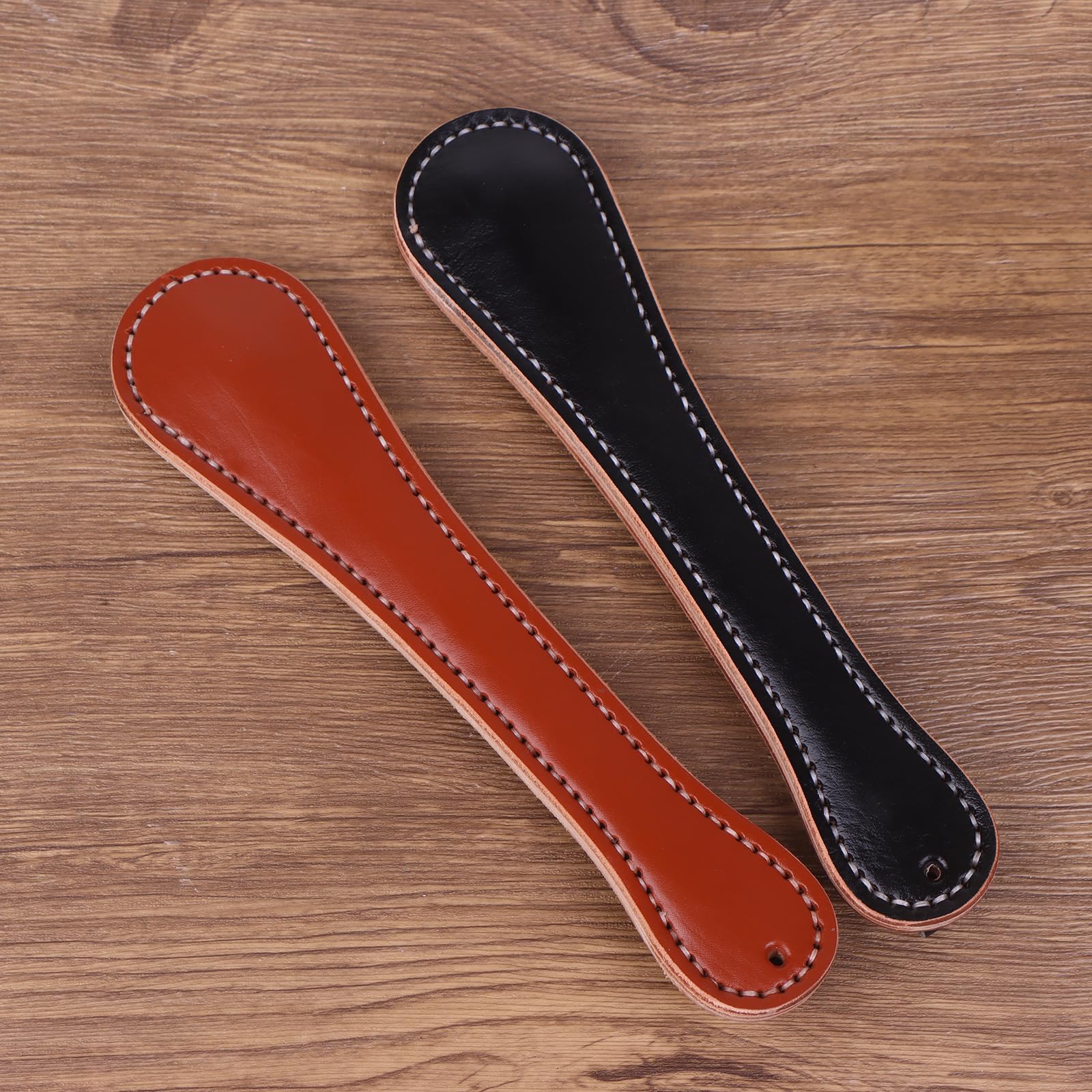Classic Boston - Racchetta multifunzione in pelle bovina autodifesa, contiene piombo, strumento tattico portatile