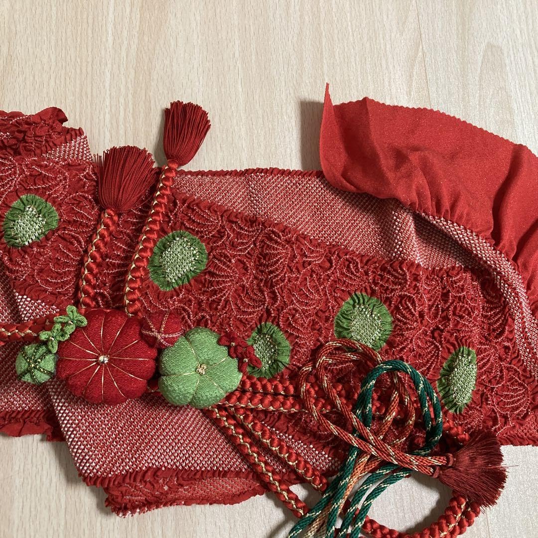 総絞り振袖袋帯帯揚げ帯締め髪飾りセット