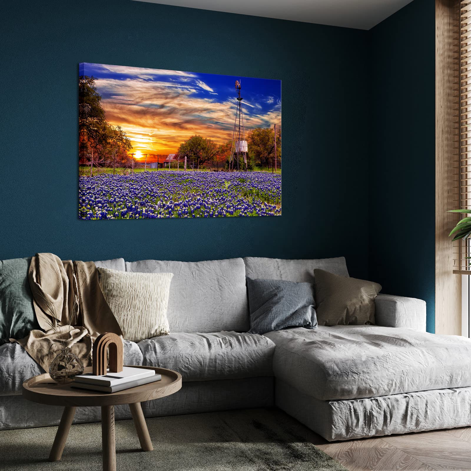 テキサスの野原 野草 キャンバスウォールアート テキサスの野原 野草 キャンバスウォールアート