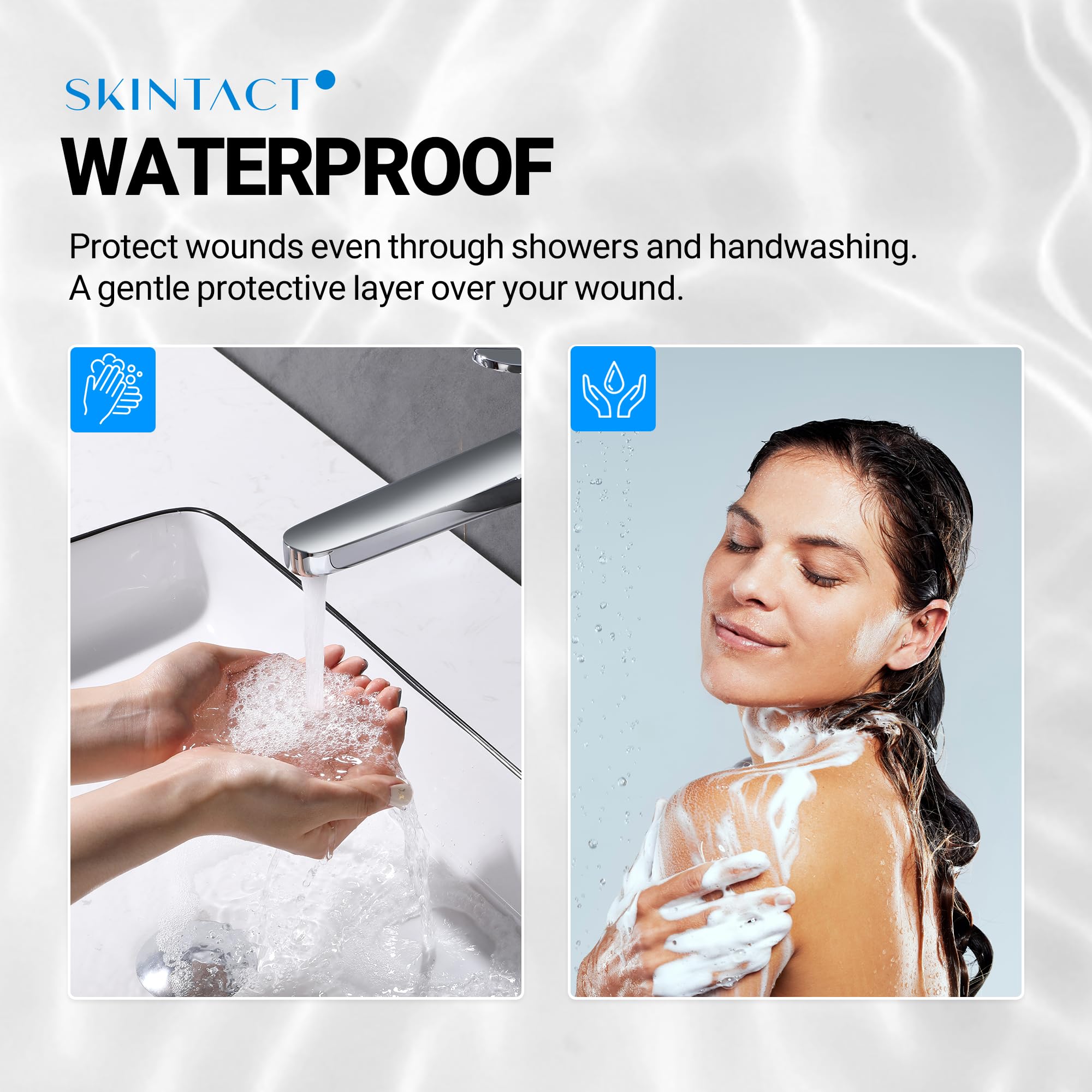 SkinTact - Vendaje líquido con extracto de centella asiática y monolaurato de glicerilo, impermeable de larga duración, cobertura transparente para cortes y rasguños menores, kit de primeros auxilios
