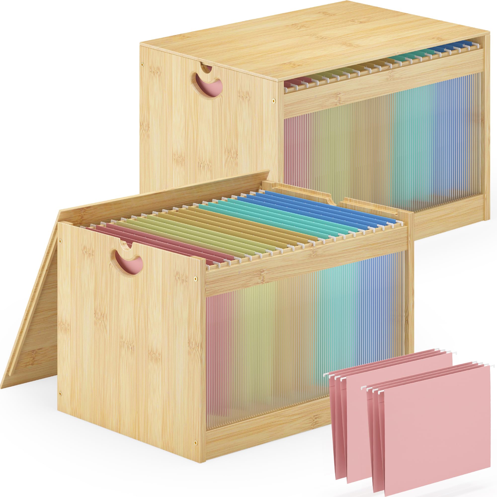 Amazon.com: Hanging File Box Organizer for Letter Size 2 Pack