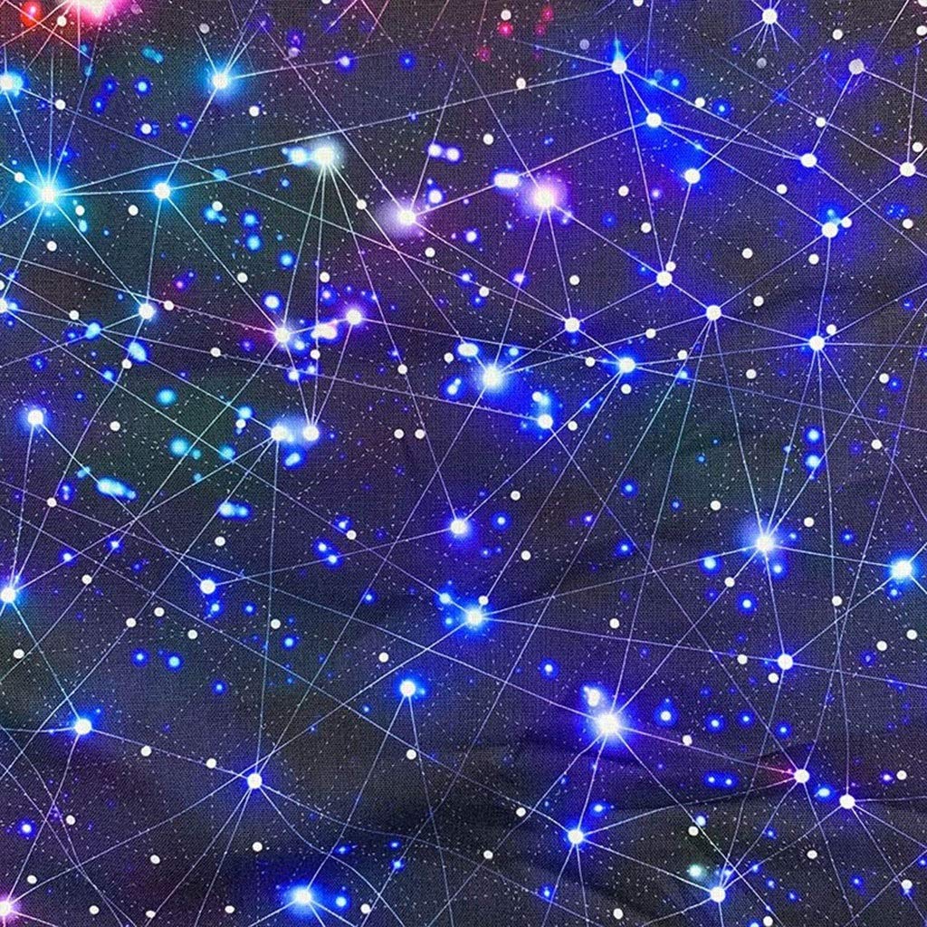 BU 1pcs 110cm Hermosa Impresión Digital Negro Inferior Modelo Estrellado del Cielo De La Tela, 100% Algodón Tejido, Costura Material De La Tela De DIY Camisa Ropa (Color : Wide 110cmx200cm)