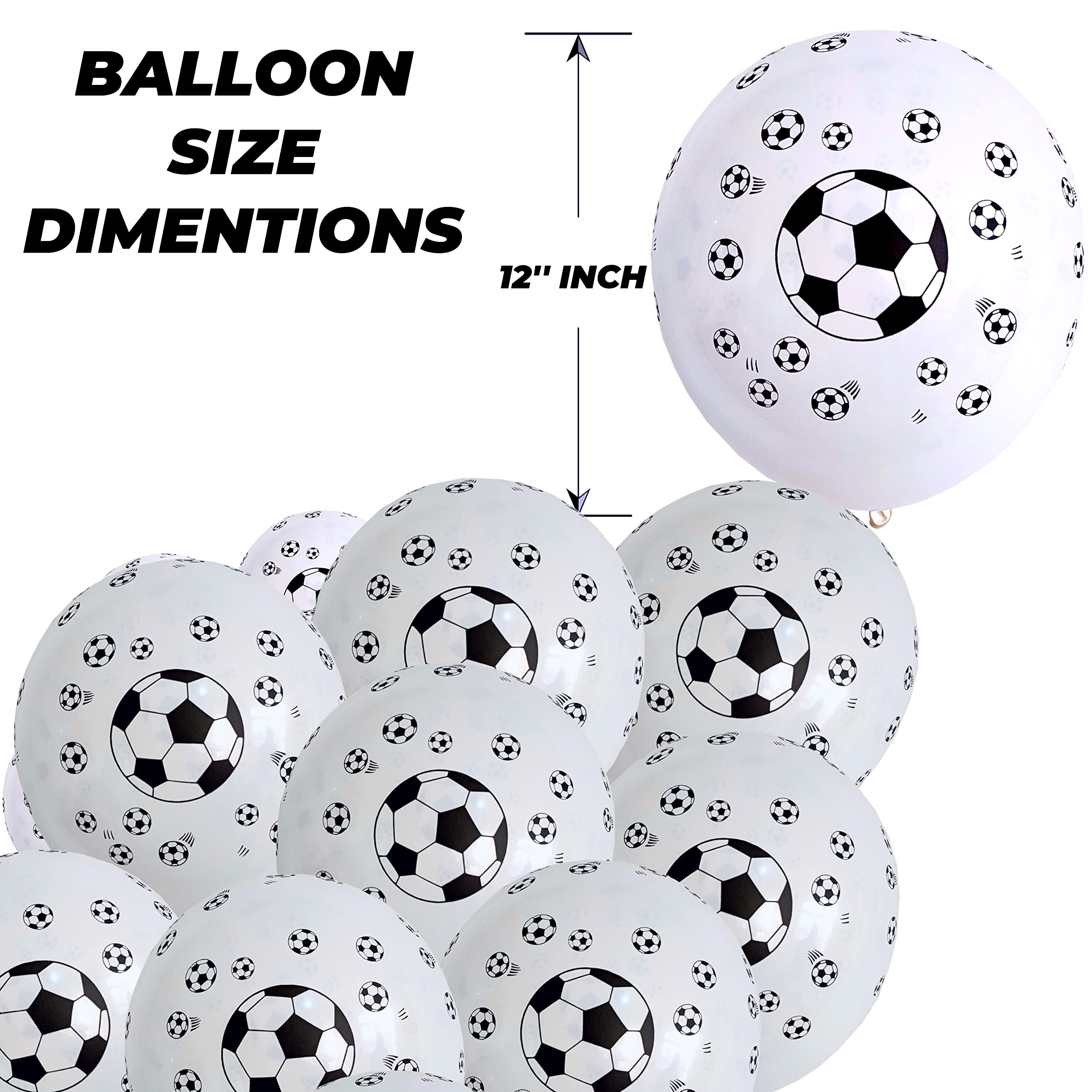 TOYXE Rubber 40009 Toy Balloon Football Printed - White (Pack Of 30) - Image 2 thumbnail
