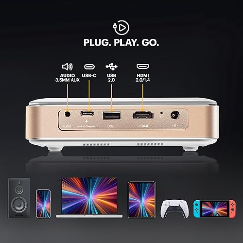 Miniatura 6 de Kodak Proyector portátil Luma 450 nativo de 1080p - 150 lúmenes ANSI, Wi-Fi, Bluetooth, HDMIUSB, soporta entrada 4K, incluye funda, pantalla de