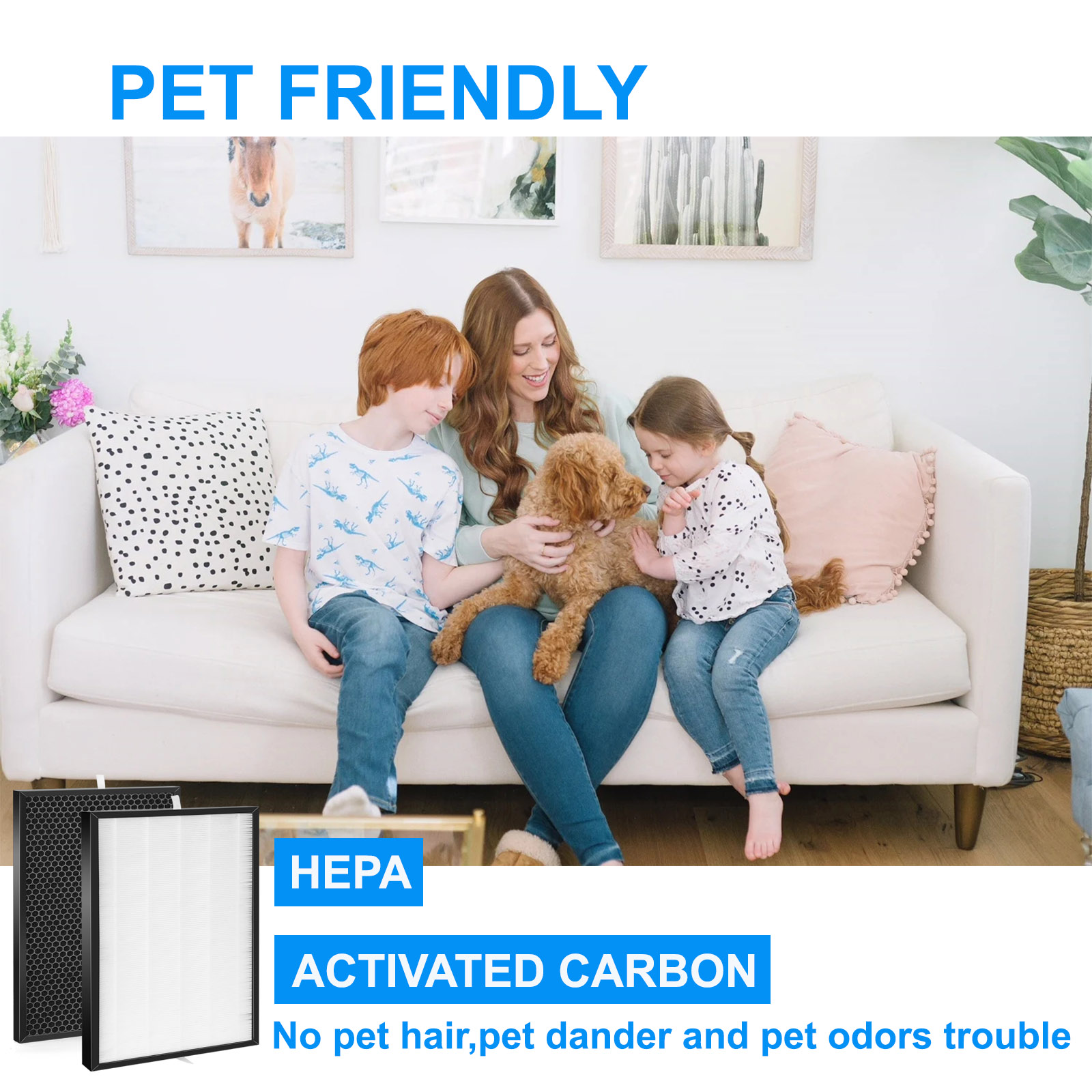 Image of FY1413 Replacement Filter-FY1410 Replacement Filter is Combined by Active Carbon Material,Compatible with Philips 1000 /1000i Air Purifier,Replace AC1212 /1213 /1215 /1216 Filter (fy1410 2+2)