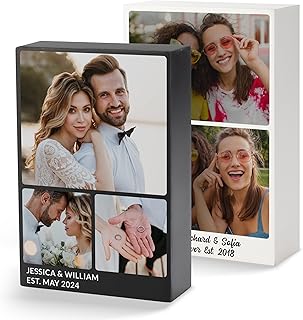 Custom Wood Photo Block Sign, Custom Wooden Photo Prints, Picture Wooden Block Gift Idea With Your Own Photo, Customize Your Own Picture Frame with any Photo w/Names, Couples Gifts (VERTICAL)