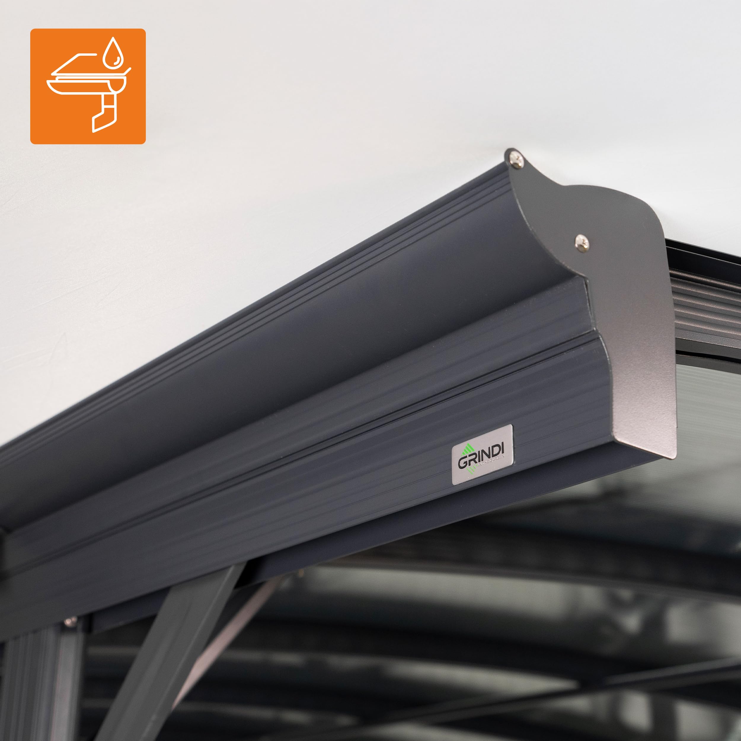 Grindi - Carport Aluminium 5x3 - Terrassenüberdachung Doppelstegplatten Tilos II - Pavillon - Pergola Aluminium - Dachzelt Auto - Gartenpavillon - Shelter - Grillpavillon Überdachung Terrasse