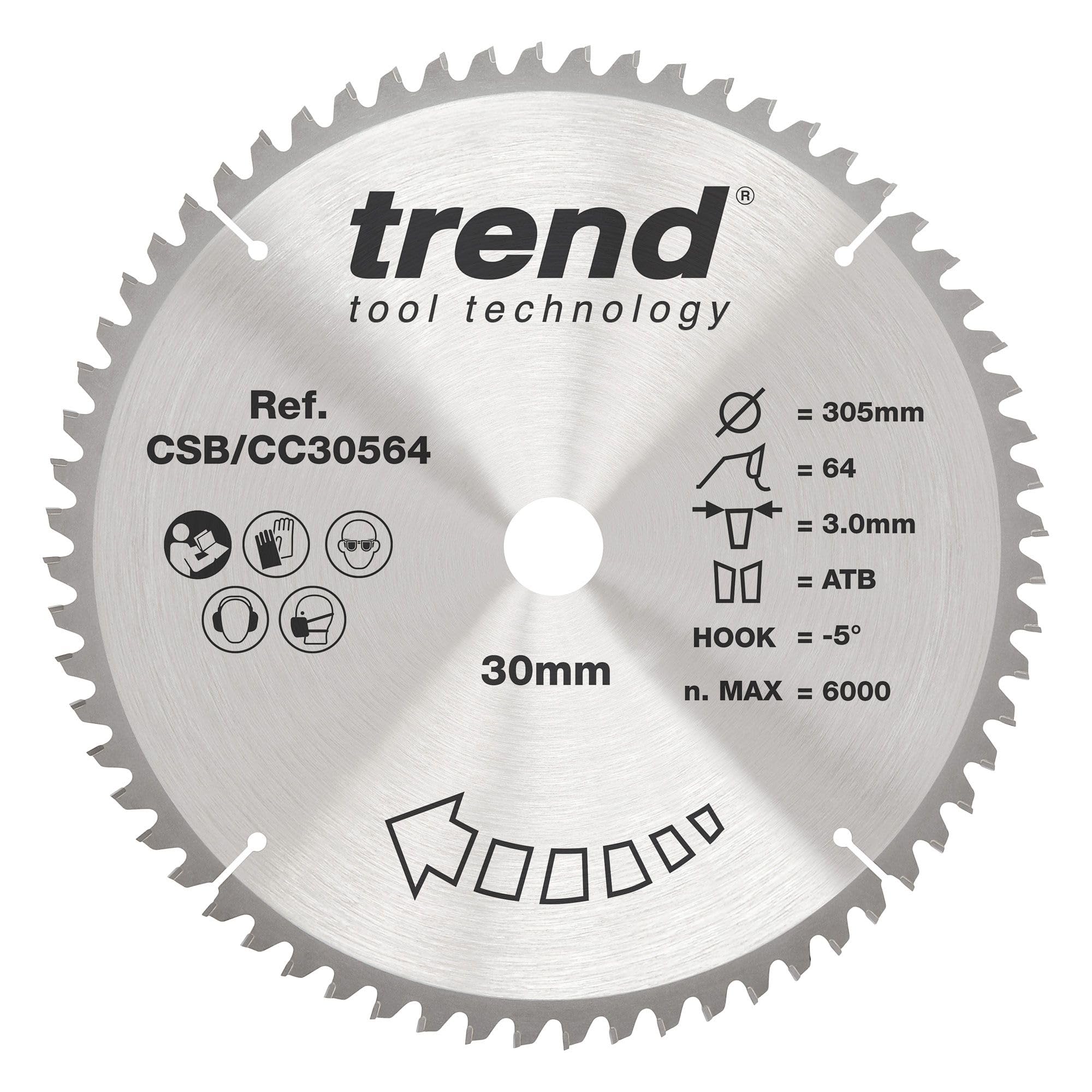 CSB/CC30564 - Trend Wood Mitre Saw Blade 305mm x 30mm x 64T