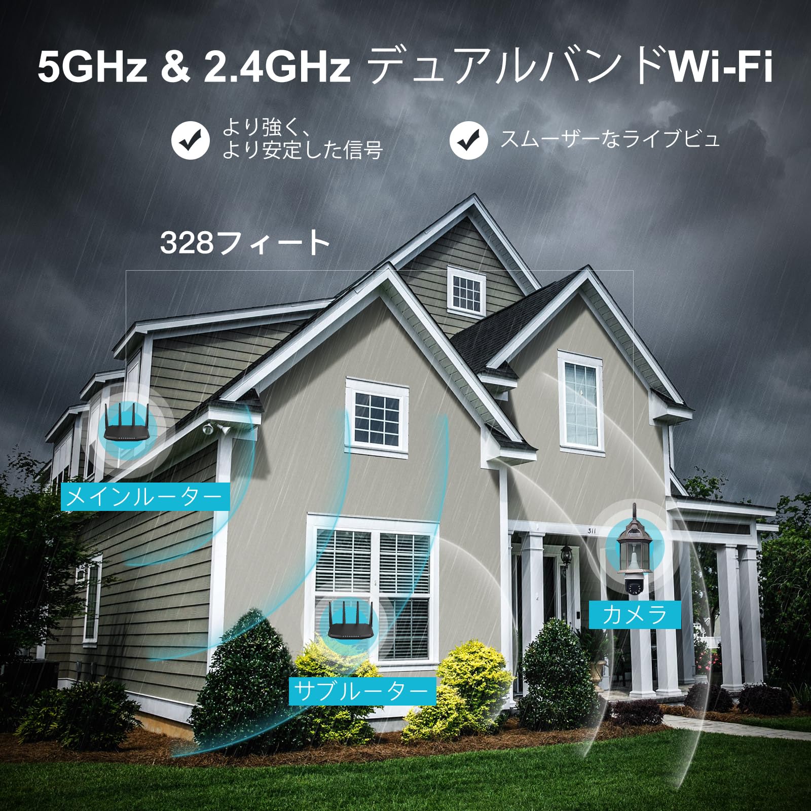 Amazon.co.jp: 【5Ghz/2.4Ghz WiFi対応】Gosulub 防犯カメラ