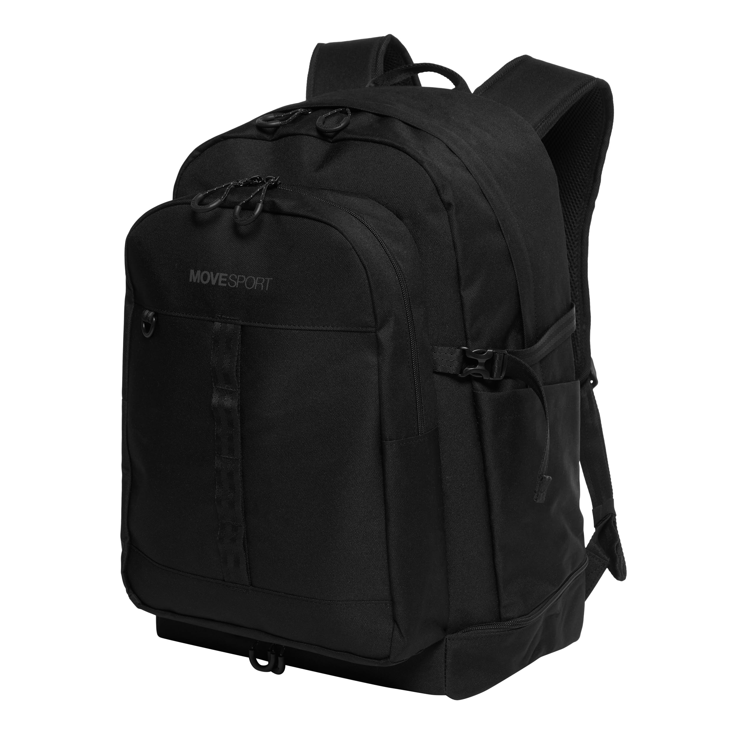 [ムーブスポーツ] バックパック デサント リュック BREEZE FLOW PACK 40 大容量 40L はっ水 再帰反射 部分抗菌防臭 通勤 通学 ジム 出張 合宿 ST5FBP01U_BK00_F