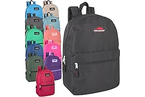 Trail Maker 24 Pack Classic Backpacks for Girls (Assorted 12 Color Pack)
