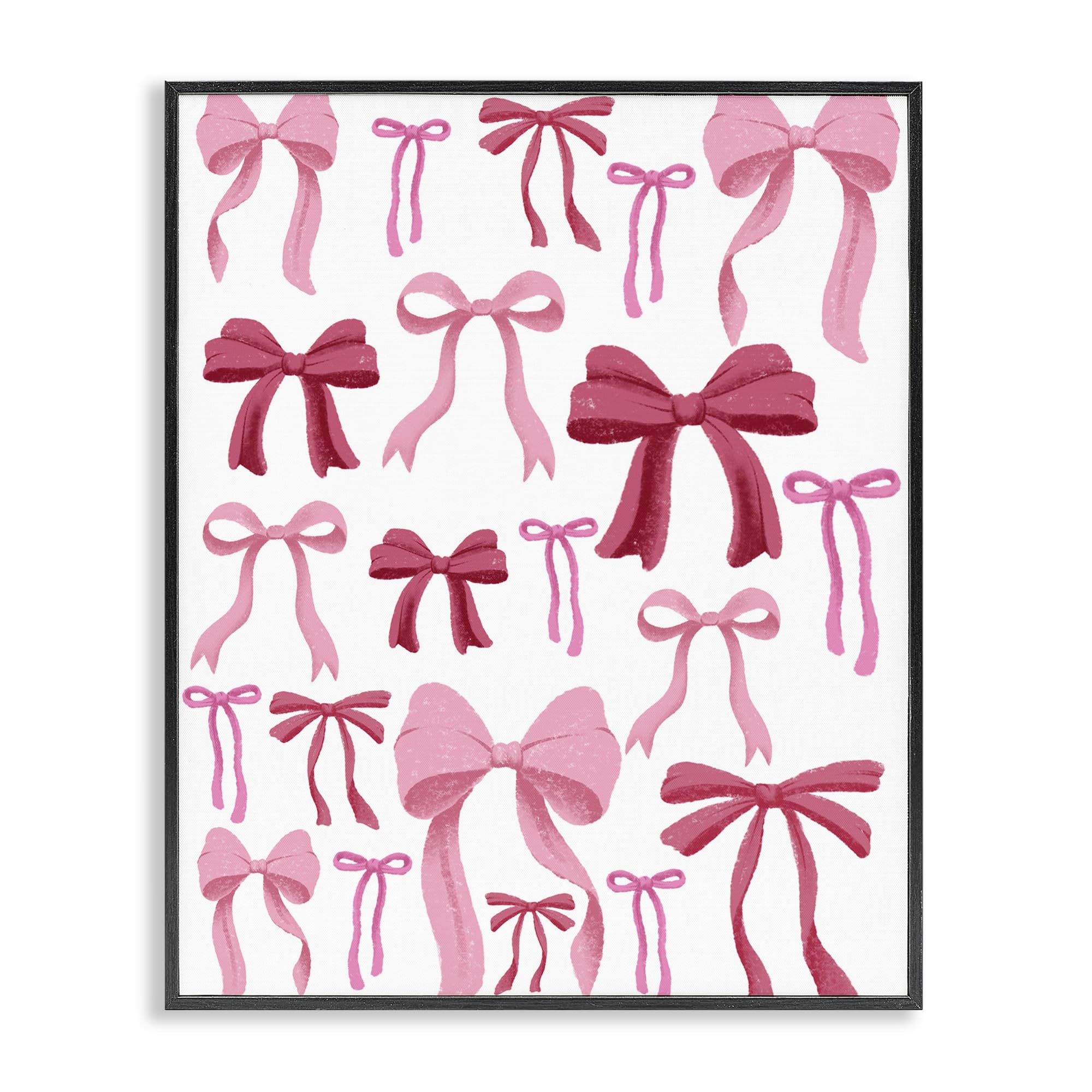 Bows All Over Pink Red Glam, 16 x 20 Inch Framed Giclée Print