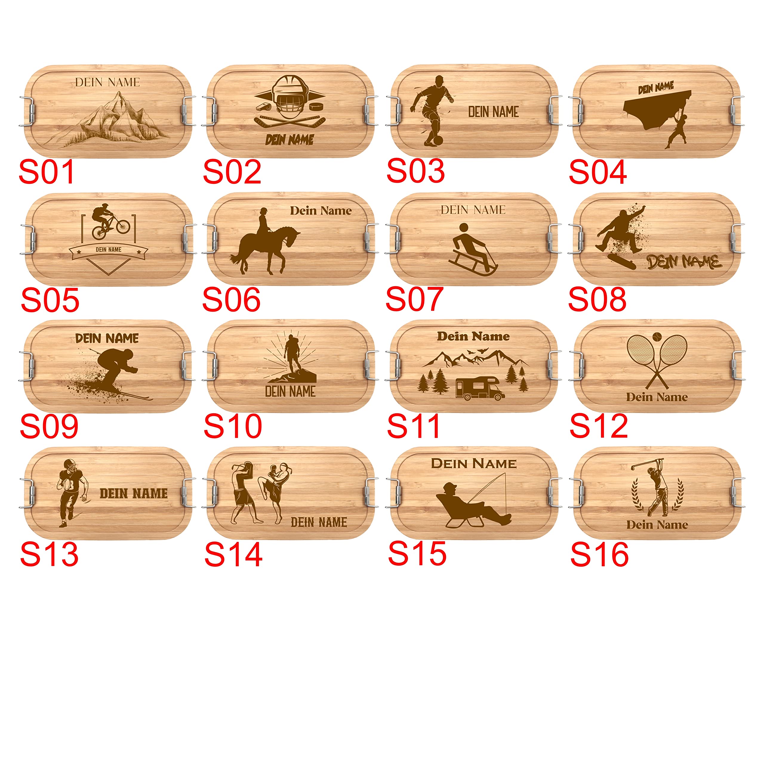 Generisch Personalisierte Brotdose mit Namen aus Edelstahl 1800ml, Edelstahl Lunchbox personalisiert mit Motiv für Kinder und Erwachsene (1800ml)…