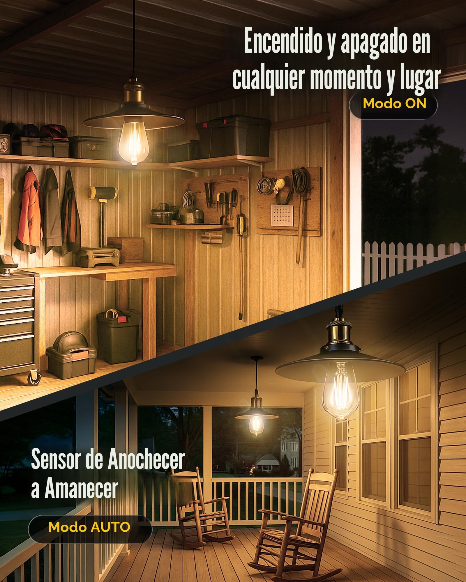 Lampara Solar Exterior Estilo Retro, 10 Niveles de Ajuste de Brillo, Lampara Solar Interior, Impermeable IP55, Ideal para Cenadores, Patios, Jardines, Garajes y Gallineros