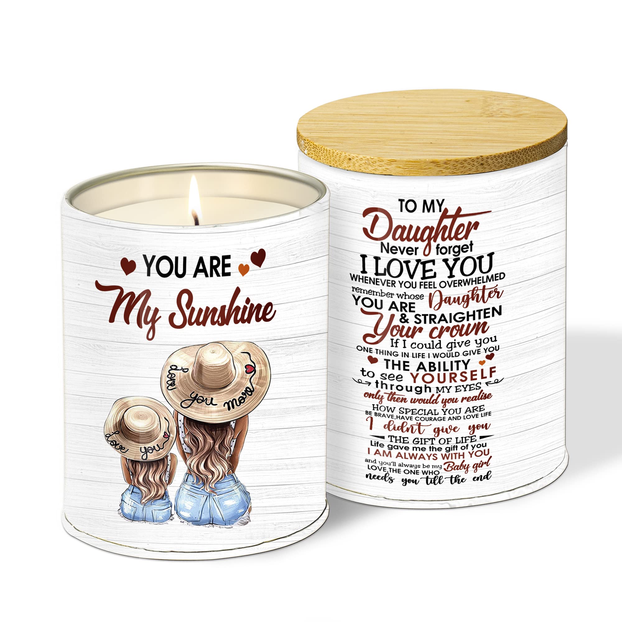 Candle Daughter Gift from Mom - Mother's Day Gifts for Daughter - Mom and Daughter Gifts, Birthday Christmas Gifts for Daughter (Duaghter Mom-02)