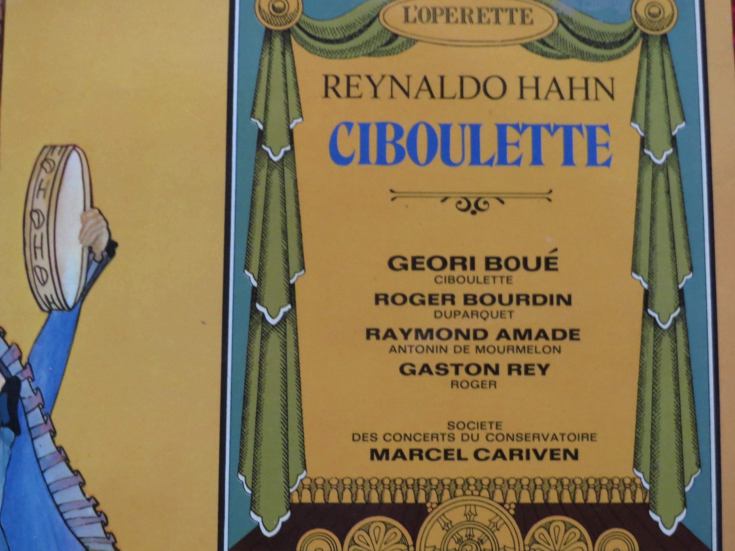 Reynaldo Hahn : Ciboulette Boue / Bourdin disque Pathé OPTG 3136