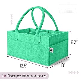 Mr. Pen- Baby Diaper Caddy Organizer, 1 Pack, Green, Baby Caddy Organizer with Handle, Compact Size, Collapsible & Portable
