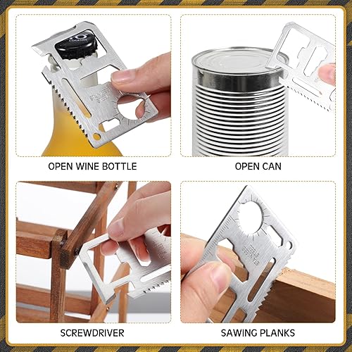 Miniatura 5 de 24 juegos de bolígrafos multiherramienta 6 en 1, bolígrafos de herramientas de regalo con recambios negros y cartera multiherramienta, tarjeta de