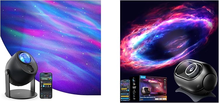 Govee Galaxy Light Star Projector 2 Pro Bundle with Govee Star Light Projector with 3 Aurora Flowing Effects