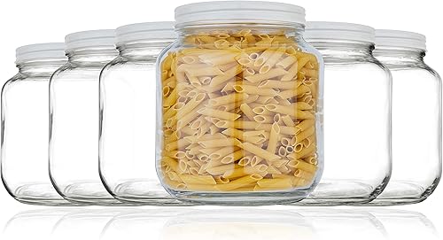 Miniatura 9 de Kitchenentoolz - Paquete de 2 frascos de vidrio de medio galón de boca ancha con tapa de metal hermética, seguro para fermentar kombucha kéfir -