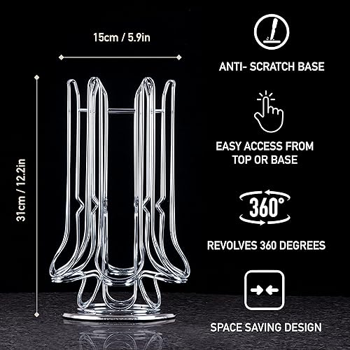 Miniatura 2 de Peak Coffee Soporte para 30 cápsulas Nespresso Vertuo Vertuoline, almacenamiento adicional disponible en el interior del carrusel - Organizador de