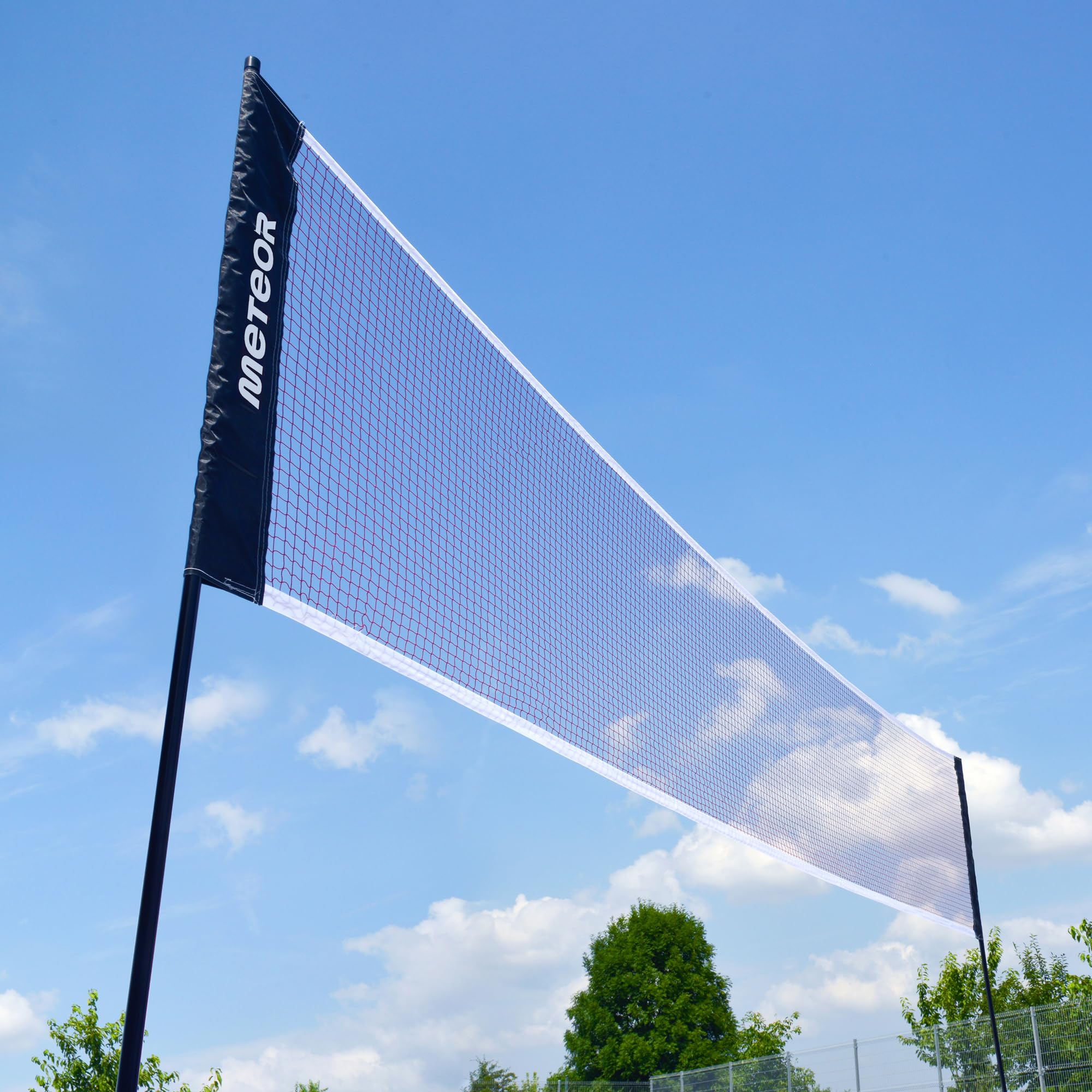 Filet de Badminton Pliable en Nylon poteaux réglables en Hauteur Ensemble Portable Volley-Ball Tennis Badminton Amusant