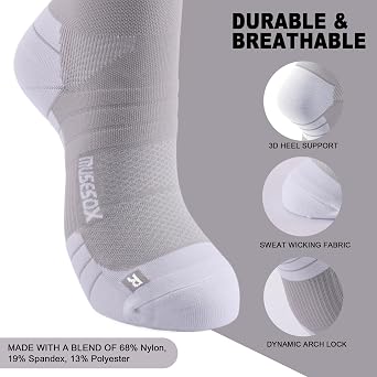 Compression Socks for Women and Men,Knee High 15-20mmHg Graduated Support(3 Pairs) Best for Nurses,Pregnant,Travel