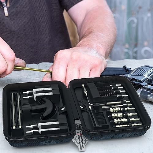 Miniatura 6 de Kit de limpieza de pistola compacto - Jags de latón - Revólver de pistola de calibre .22 0.354 in 357 .38 .380 .40 0.394 in .44 y .45 Calibre