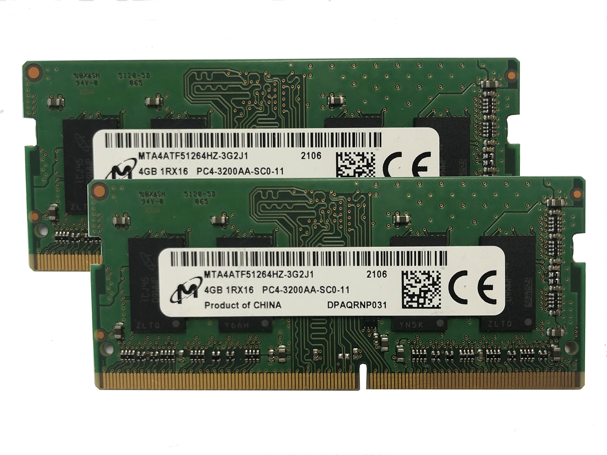 8GB KIT(2 x 4GB) DDR4 3200MHz PC4-25600 1.2V 1R x 16 SODIMM Laptop RAMMemory Module MTA4ATF51264HZ-3G2J1,OEM Package