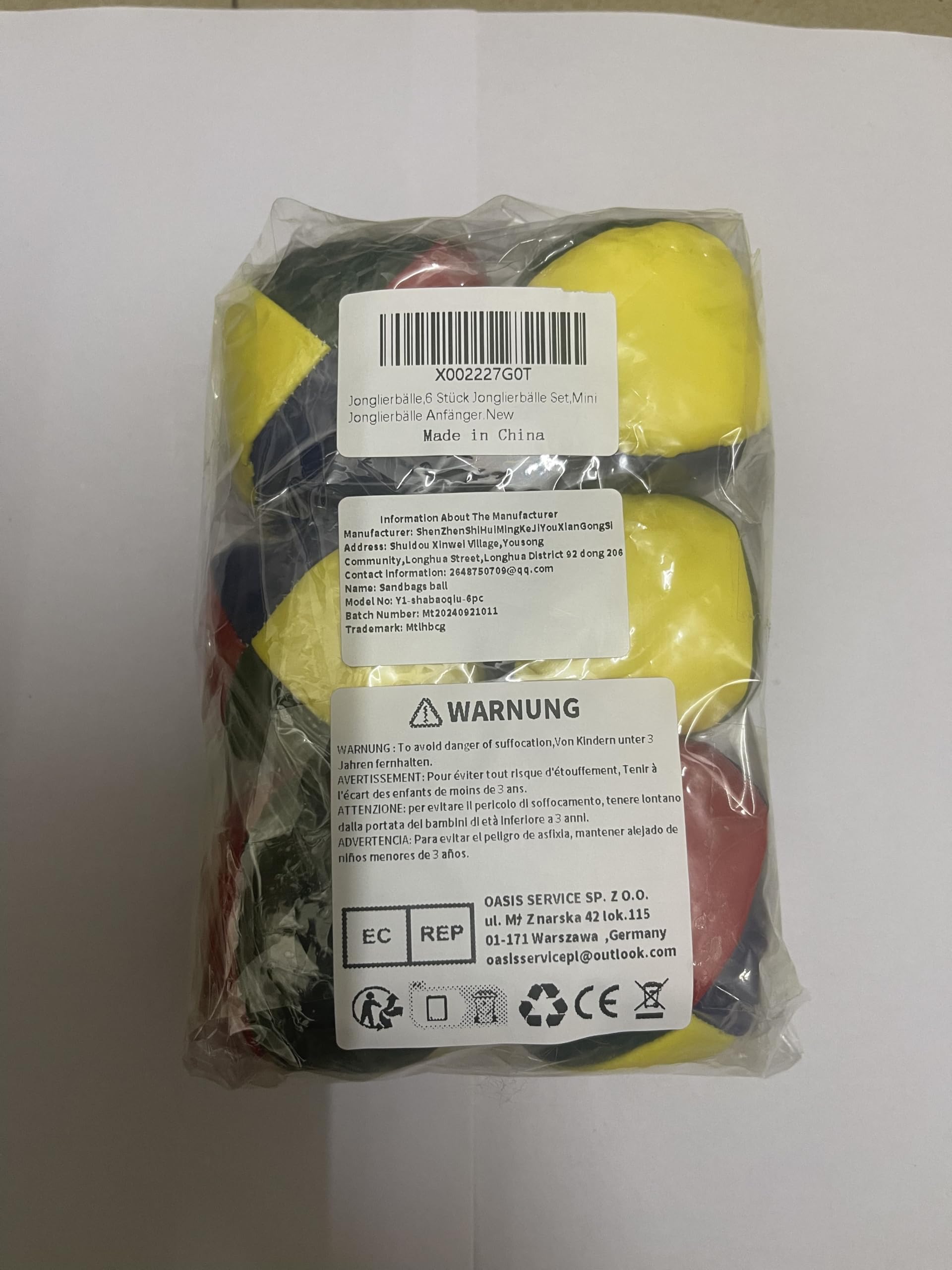 Balles de jonglage Paquet de 6 pour Débutants Professionnels Amateurs équilibrées avec tuto