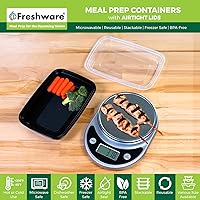 Vista 3 de Freshware Contenedores de preparación de comidas (paquete de 150) recipientes de almacenamiento de alimentos con tapas, caja Bento, sin BPA