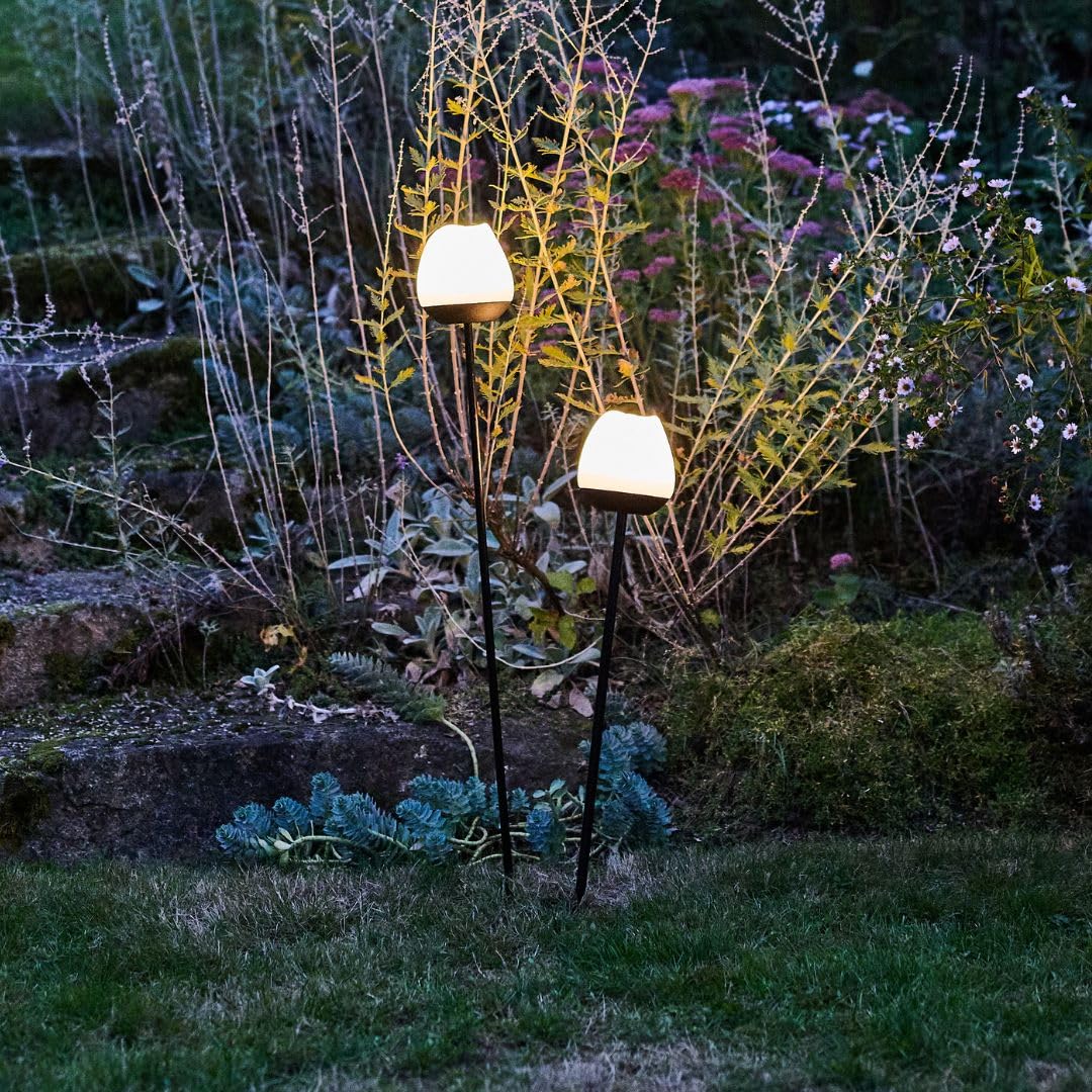 Lumix® Solar Flowers 1x Solarleuchte für Außen Garten von Krinner innenliegendes Solarpanel, IP44, Auto EIN/AUS mit RGB, Auto Change und neutralem LED Licht, Gartenleuchte Rosy 1 Stück