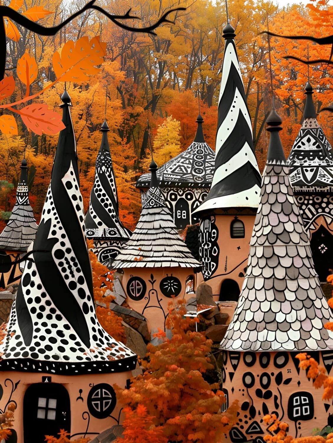 Rqwybcaxn Seed Bead Embroidery Kits Fantasy House 40x50cm