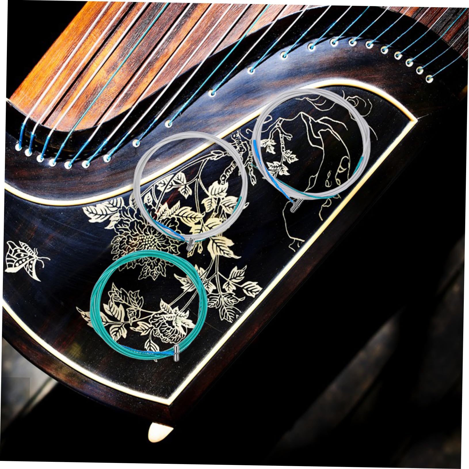 LIOOBO 6stücke Guzheng-saiten-ersatzset mit Nylon und Stahlsaiten für Traditionelle Chinesische Musikinstrumente Kompatibel Saiten Guzhengs
