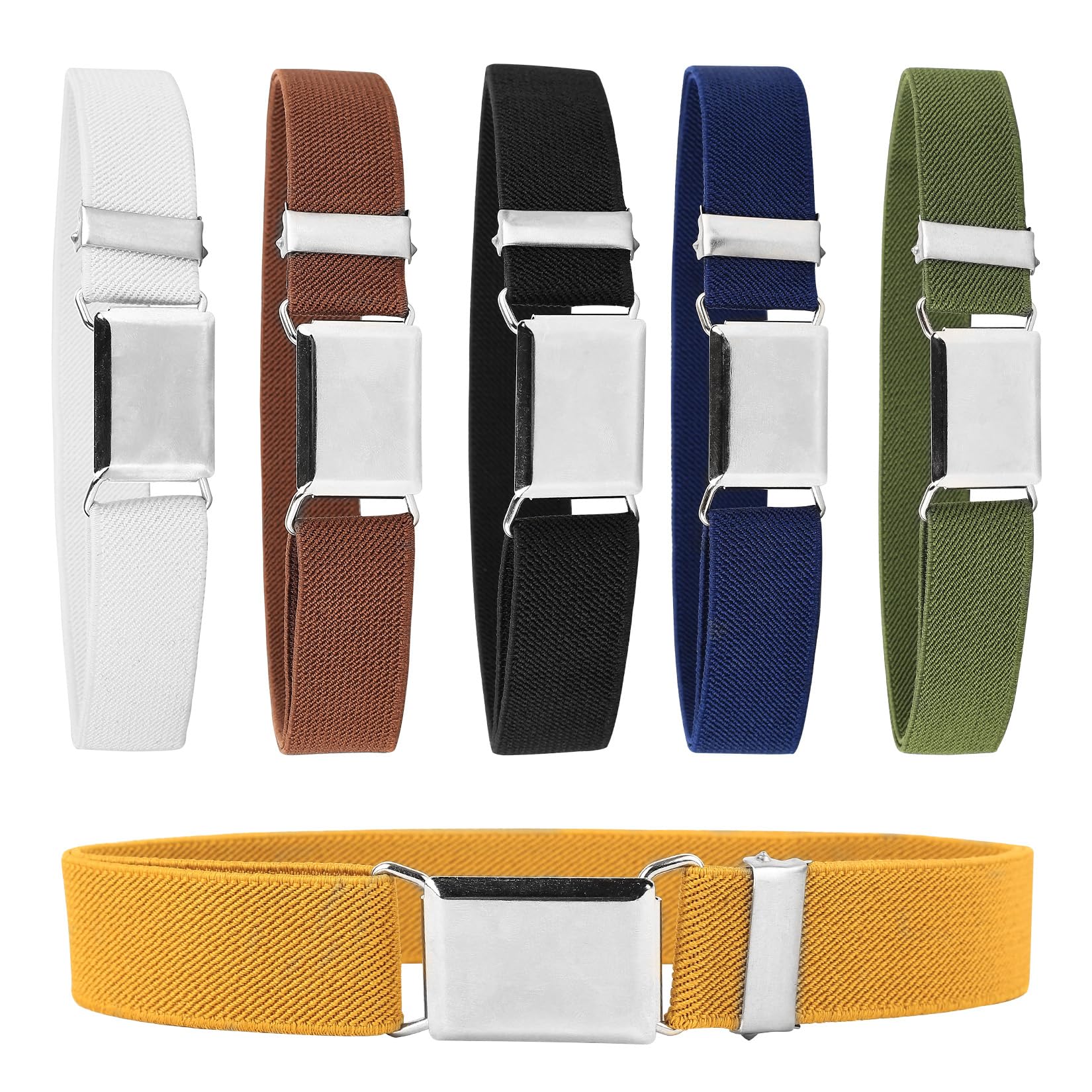 Ceinture Réglable pour Enfants 2 Pièces - Elastique sans Boucle pour Garçons et Filles - Extensible pour Jeans, Pantalons et Robes, 36-55CM Ceinture Réglable pour Enfants 2 Pièces - Elastique sans Boucle pour Garçons et Filles - Extensible pour Jeans, Pantalons et Robes, 36-55CM